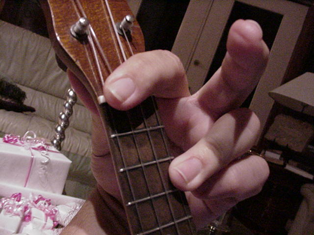 Banjo Uke open D chord